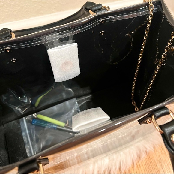 Chanel Medium Shopping Bag Tote with PVC/TPU Cover and Crossbody Chain - Picture 10 of 10